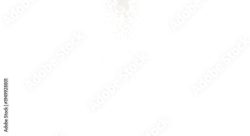 Golden particles floating down on white background 