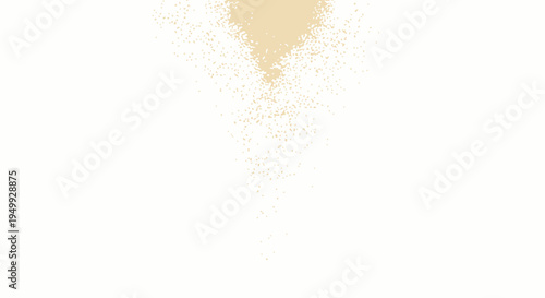 Depicts a beige background with particles falling