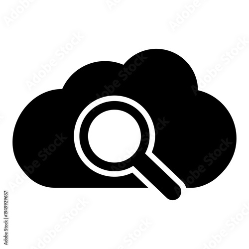 Cloud service vector icon. Cloud storage Illustration sign. Database symbol. Cloud drive logo.