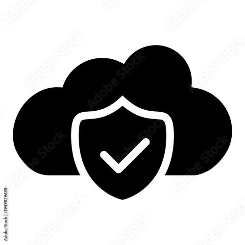 Cloud service vector icon. Cloud storage Illustration sign. Database symbol. Cloud drive logo.