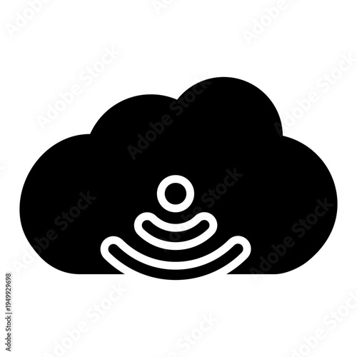 Cloud service vector icon. Cloud storage Illustration sign. Database symbol. Cloud drive logo.