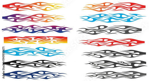 Colorful Flame Graphics - A Collection of Dynamic Vector Designs.