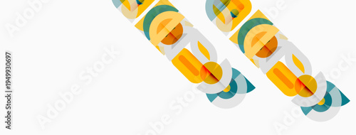 Retro typography design features overlapping text elements. Yellow, teal, brown hues create vintage aesthetic. Minimalist style.