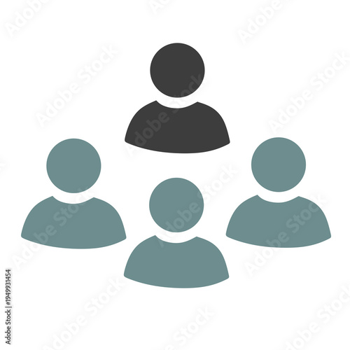 user group icon. social network icon. Leader with Team