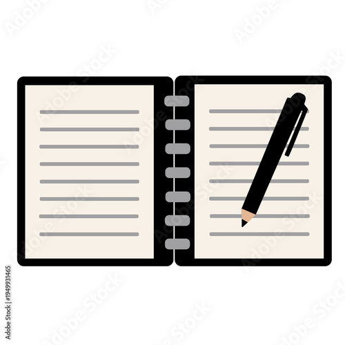 Notebook with Pen for Note Taking