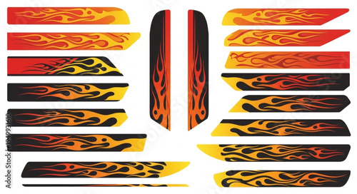 Fiery Flames - Automotive Decals for Custom Car Design.