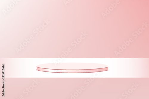 Empty pink studio room background with shadow leaves space for selling products, backdrop, wallpaper, background, text