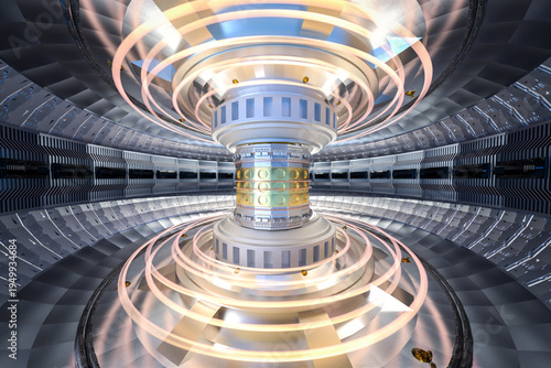 Smr or small modular nuclear fusion reactor core with magnetic ring