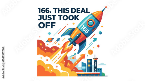 Rocket Launch Promoting a Great Deal