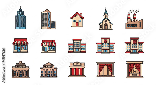 Pixel Art Buildings - A Collection of City Structures.