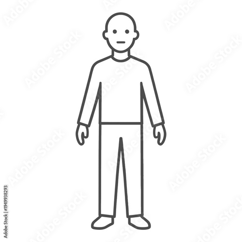 Human Figure Outline Line Icon