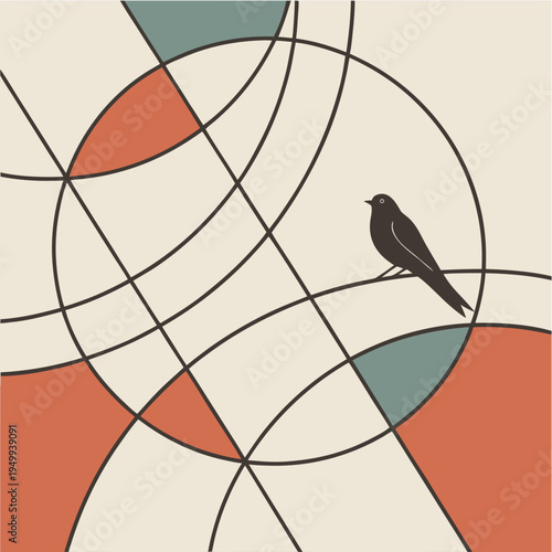 abstract background with flowers