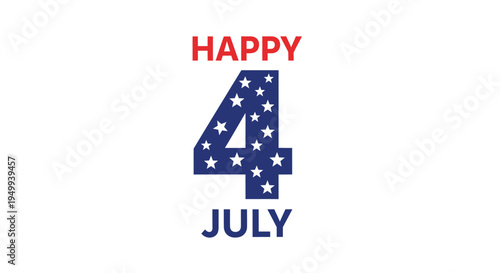 Happy 4th of July patriotic greeting vector