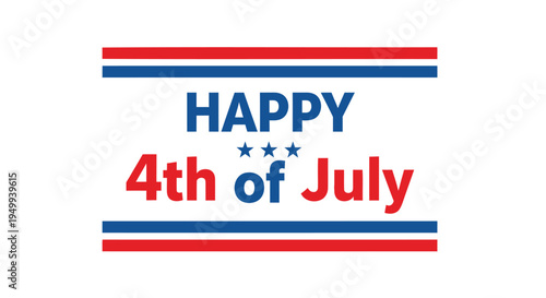Happy 4th of July patriotic greeting vector