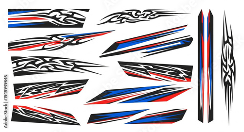 Collection of Decorative Vehicle Graphics and Tribal Decals.