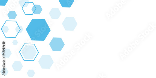 Abstract blue hexagon banner background. Eps10 vector