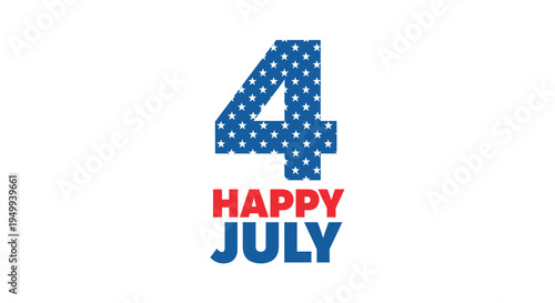 Happy 4th of July patriotic vector graphic