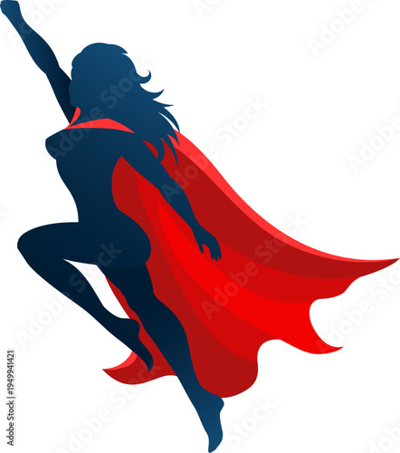Female superhero silhouette