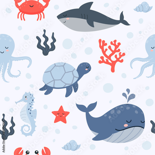 cute sea life pattern