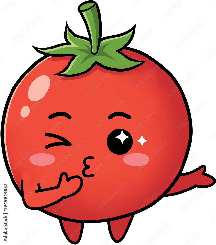 Fototapeta premium Winking tomato character