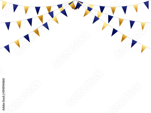 ガーランド三角ひも、曲線、m金14紺F1