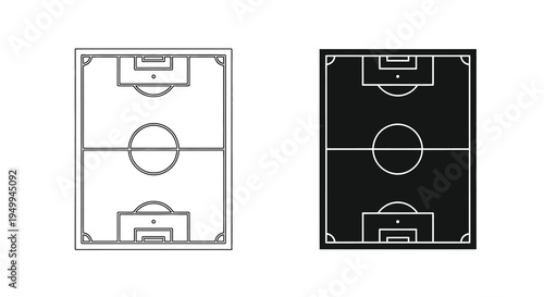 A minimalistic illustration depicts a bird s eye view of two basketball courts one light and one dark high quality professional