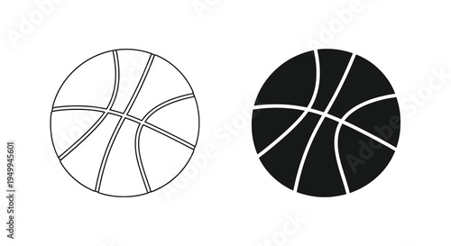 A striking illustration depicts two basketballs one white with black lines and the other black with white lines showcasing a simple contrast