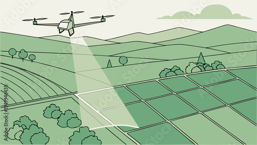 Future Green Technology and Smart AI Robotics for Sustainable Environment Illustration