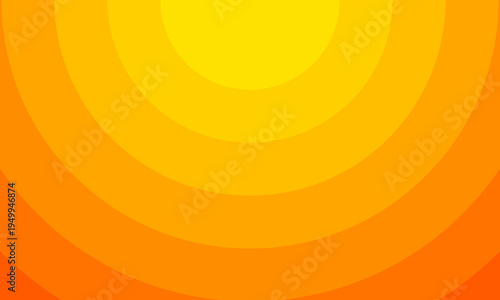 Abstract Solar Glow Graphic: Modern graphic art depicting a stylized sun or light source using stepped circular gradients in warm citrus colors.