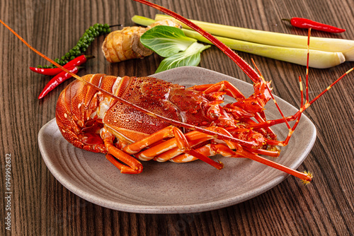 Delicous expensive Steamed omar lobster