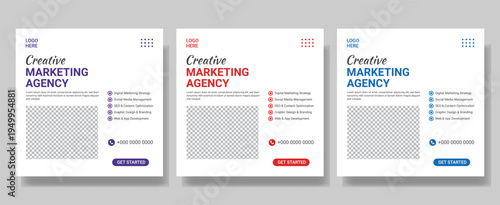 Professional business promotion social media post and web ads template.