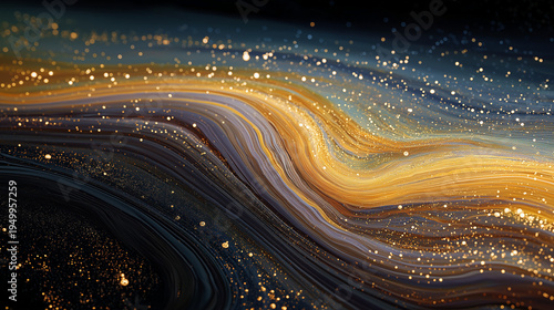 Celestial Swirl: An abstract composition of swirling cosmic elements in a mesmerizing display of colors.