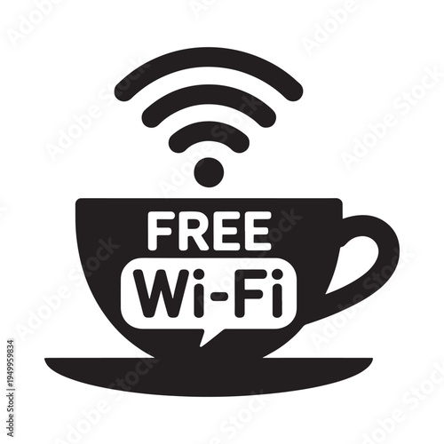 Free wifi offered with a cup of coffee a convenient combination