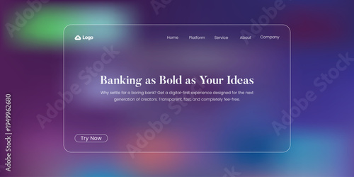 Banking as Bold as Your Ideas: An inspiring interface that combines innovation and clarity, where design meets functionality to offer users a seamless and engaging experience.