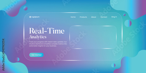 Real-Time Analytics Interface: A sleek and modern interface showcasing real-time analytics data, with a focus on usability and data visualization.