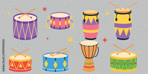 Drum Set Vector Illustration