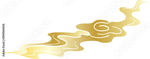 Chinese retro gold auspicious cloud decorative pattern