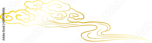 Chinese retro gold auspicious cloud decorative pattern