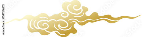 Chinese retro gold auspicious cloud decorative pattern