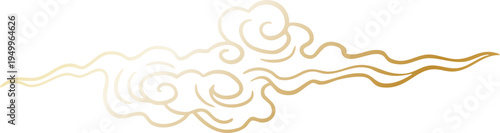 Chinese retro gold auspicious cloud decorative pattern