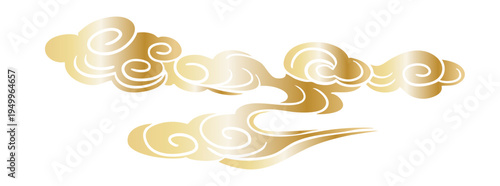 Chinese retro gold auspicious cloud decorative pattern