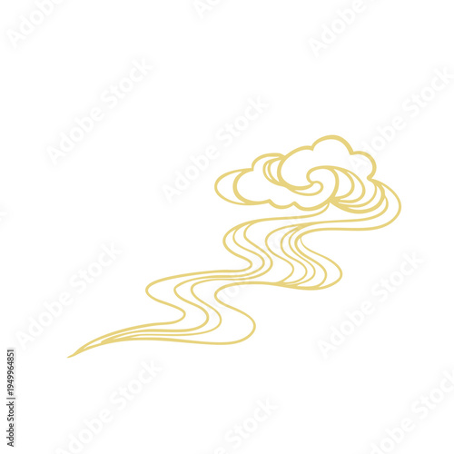 Chinese retro gold auspicious cloud decorative pattern