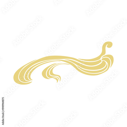 Chinese retro gold auspicious cloud decorative pattern