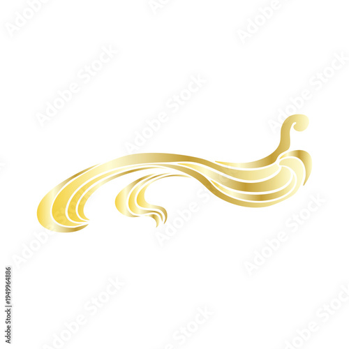 Chinese retro gold auspicious cloud decorative pattern