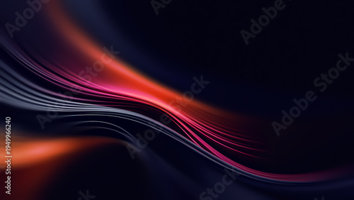 Colorful Lines Create Abstract Design in Dark Background