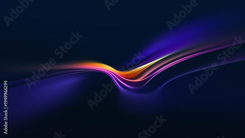 Wallpaper Mural Bright Colors Blend in an Abstract Design With Flowing Lines Torontodigital.ca