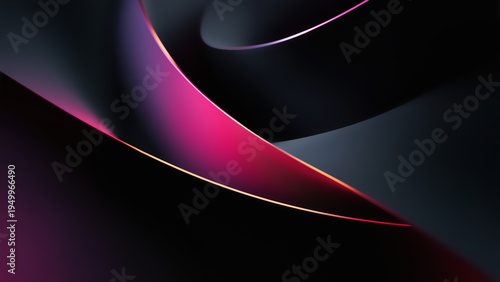 Wallpaper Mural Dark Gray and Pink Abstract Shapes Create a Unique Design Torontodigital.ca