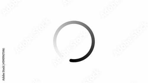 Loading circle animation, Animation spinning load icon with alpha layer transparent background, waiting for download.	