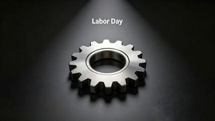 Minimalist Labor Day background, metal