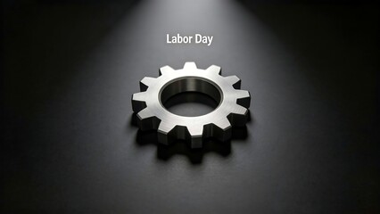 Minimalist Labor Day background, metal